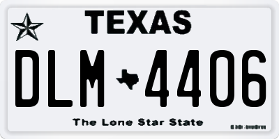 TX license plate DLM4406