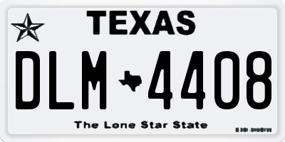 TX license plate DLM4408