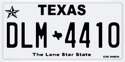 TX license plate DLM4410