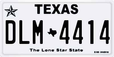 TX license plate DLM4414