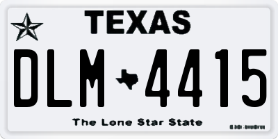 TX license plate DLM4415