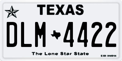 TX license plate DLM4422