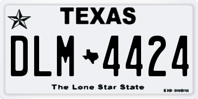 TX license plate DLM4424