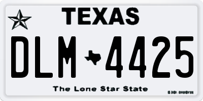 TX license plate DLM4425