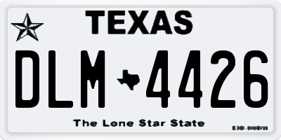 TX license plate DLM4426
