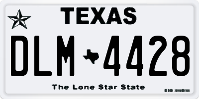 TX license plate DLM4428