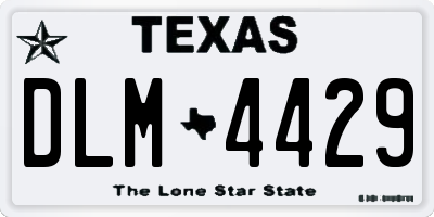 TX license plate DLM4429