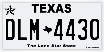 TX license plate DLM4430