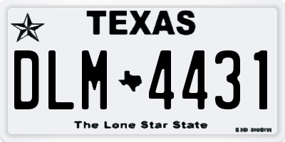 TX license plate DLM4431