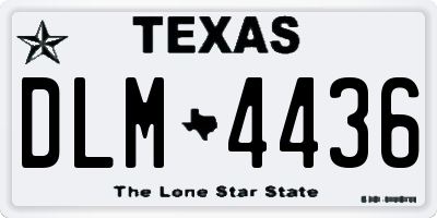 TX license plate DLM4436