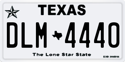 TX license plate DLM4440