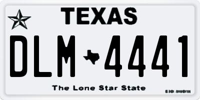 TX license plate DLM4441