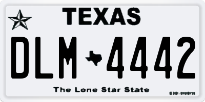 TX license plate DLM4442
