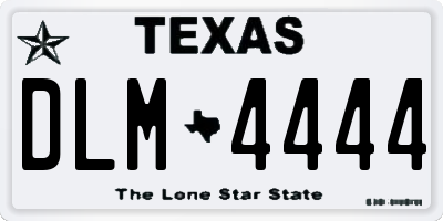 TX license plate DLM4444