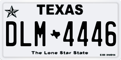 TX license plate DLM4446