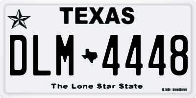 TX license plate DLM4448
