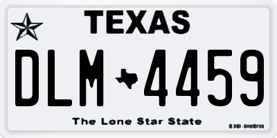 TX license plate DLM4459