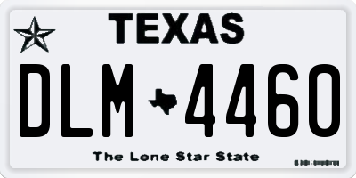 TX license plate DLM4460