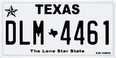 TX license plate DLM4461