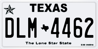 TX license plate DLM4462
