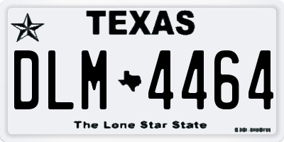 TX license plate DLM4464