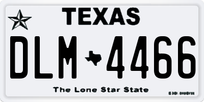 TX license plate DLM4466