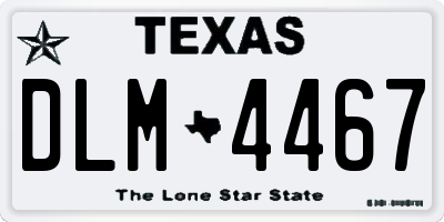 TX license plate DLM4467