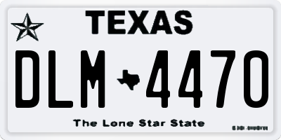 TX license plate DLM4470