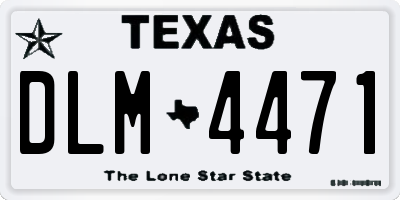 TX license plate DLM4471