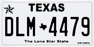 TX license plate DLM4479