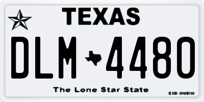 TX license plate DLM4480