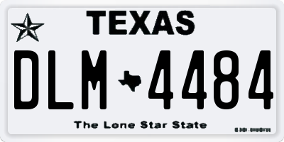 TX license plate DLM4484