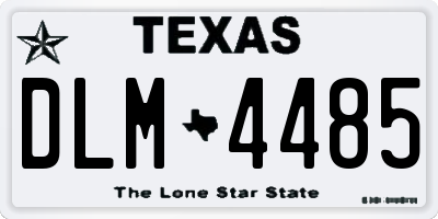 TX license plate DLM4485