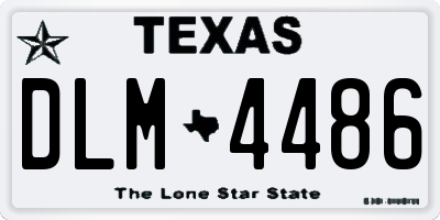 TX license plate DLM4486