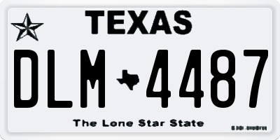 TX license plate DLM4487
