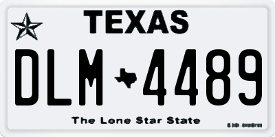 TX license plate DLM4489