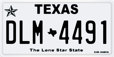TX license plate DLM4491
