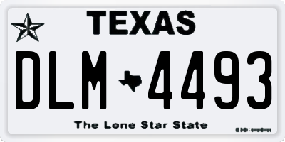 TX license plate DLM4493
