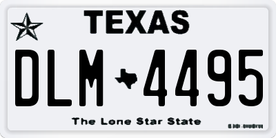 TX license plate DLM4495