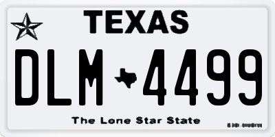 TX license plate DLM4499