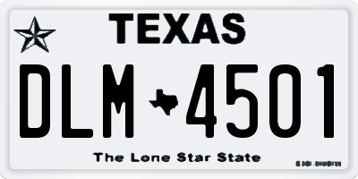 TX license plate DLM4501