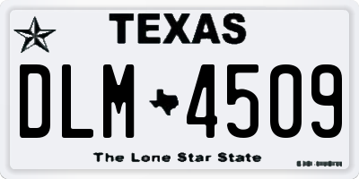 TX license plate DLM4509