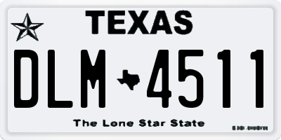 TX license plate DLM4511