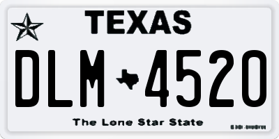 TX license plate DLM4520