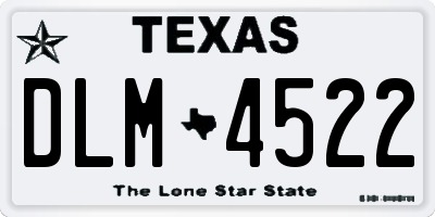 TX license plate DLM4522