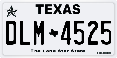 TX license plate DLM4525