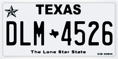 TX license plate DLM4526