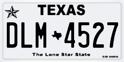 TX license plate DLM4527