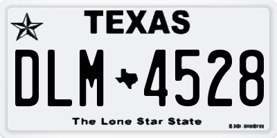 TX license plate DLM4528