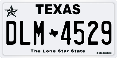 TX license plate DLM4529